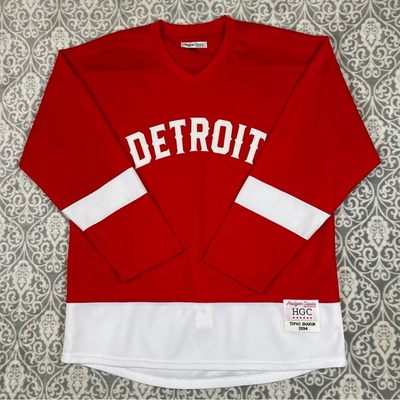 Detroit Red Wings jersey 2pac boxy red drop shoulder oversized men's XXL - Picture 2 of 7